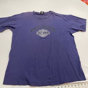 Harley Davidson Purple Single Stitch VTG T-Shirt Size XL